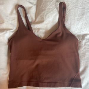 lululemon Align tank, brown, size 4, like new condition